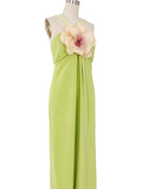 Bill Blass Lime Green Gown Dress arcadeshops.com