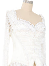 1993 Dolce & Gabbana White Bustier Top Top arcadeshops.com