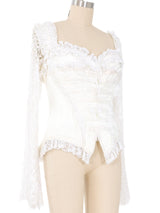 1993 Dolce & Gabbana White Bustier Top Top arcadeshops.com