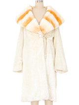 Bill Blass Faux Fur Shawl Collar Coat Outerwear arcadeshops.com