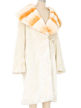 Bill Blass Faux Fur Shawl Collar Coat Outerwear arcadeshops.com
