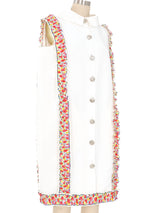 2016 Chanel Printed Ruffle Sleeveless Shirt Dress Dress arcadeshops.com