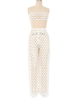 Galanos Three Piece Lace Bridal Ensemble Suit arcadeshops.com