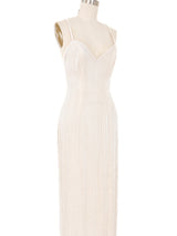 Stephen Yearick Beaded Gown and Fringed Jacket Ensemble Dress arcadeshops.com