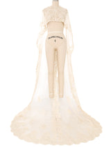 Lace Trimmed Bridal Train Accessory arcadeshops.com