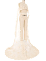 Lace Trimmed Bridal Train Accessory arcadeshops.com