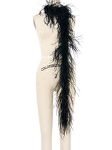 Black Ostrich Feather Boa Accessory arcadeshops.com