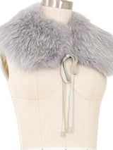 Prada Silver Fox Fur Collar Accessory arcadeshops.com