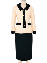 1993 Chanel Black and White Boucle Skirt Suit Suit arcadeshops.com