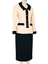 1993 Chanel Black and White Boucle Skirt Suit Suit arcadeshops.com