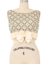 1960s Mink Trimmed Beaded Top Top arcadeshops.com