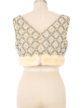 1960s Mink Trimmed Beaded Top Top arcadeshops.com