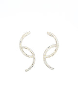 Exaggerated Crystal Crescent Earrings Jewelry arcadeshops.com