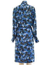 Yves Saint Laurent Blue Palm Dress Dress arcadeshops.com