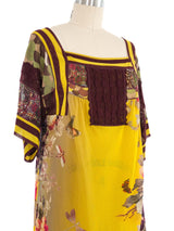 Jean Paul Gaultier Butterfly Printed Mesh Mini Dress
