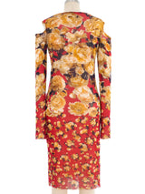 Jean Paul Gaultier Soleil Floral Cold Shoulder Dress