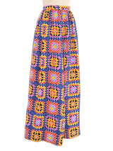 1970s Valentino Crochet Printed Skirt Ensemble Suit arcadeshops.com