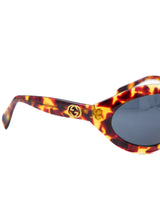 Gucci Wraparound Tortoise Sunglasses