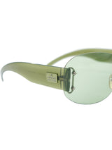 Gucci Teal Shield Sunglasses