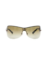 Gucci Chain Accented Wraparound Sunglasses