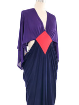 Tan Giudicelli Angel Sleeve Jersey Dress