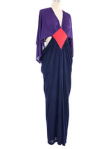 Tan Giudicelli Angel Sleeve Jersey Dress