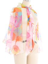 Floral Tie Collar Shawl Accessory arcadeshops.com