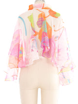 Floral Tie Collar Shawl Accessory arcadeshops.com