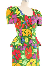 Oscar de la Renta Floral Skirt Suit Suit arcadeshops.com