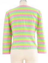 Oscar de la Renta Ribbon Striped Jacket Jacket arcadeshops.com