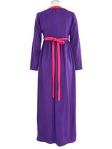 1970s Colorblock Jersey Lace Front Dress Dress arcadeshops.com