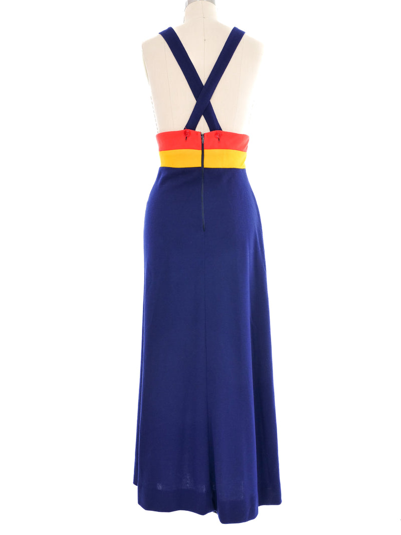 jumper maxi dresses 1970s Rainbow Dress Ball Gown Dress Color:camel 34Waist The Veridian