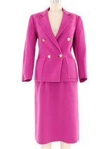 Yves Saint Laurent Orchid Wool Skirt Suit Suit arcadeshops.com