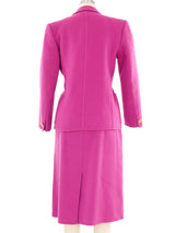 Yves Saint Laurent Orchid Wool Skirt Suit Suit arcadeshops.com