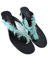 1999 Gucci Feathered Sandal, 8 Accessory arcadeshops.com