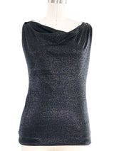 Gucci Metallic Cowl Neck Top Top arcadeshops.com