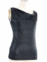 Gucci Metallic Cowl Neck Top Top arcadeshops.com