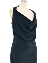 Celine Black Cowl Neck Halter Dress Dress arcadeshops.com