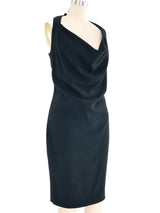 Celine Black Cowl Neck Halter Dress Dress arcadeshops.com