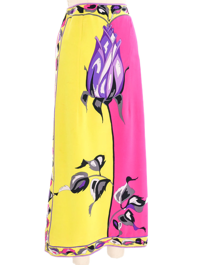 EMILIO PUCCI スカート 9RAV60 40 1960s Emilio Pucci Tulip Printed Maxi Skirt