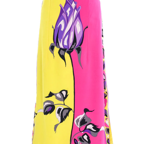 1960s Emilio Pucci Tulip Printed Maxi Skirt