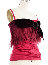 Dolce & Gabbana Feather Embellished Bustier Top Top arcadeshops.com