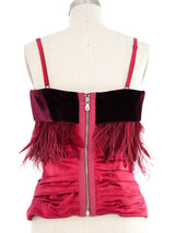 Dolce & Gabbana Feather Embellished Bustier Top Top arcadeshops.com