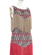 Missoni Sleeveless Fringed Knit Dress Dress arcadeshops.com