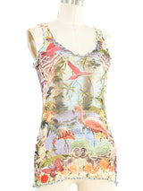 Jean Paul Gaultier Tropics Mesh Tank Top arcadeshops.com
