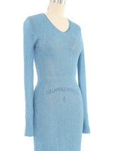 Lanvin Metallic Ribbed Knit Dress Dress arcadeshops.com
