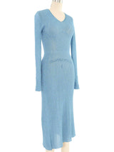 Lanvin Metallic Ribbed Knit Dress Dress arcadeshops.com