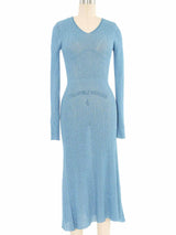 Lanvin Metallic Ribbed Knit Dress Dress arcadeshops.com
