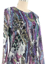 Vivienne Tam Pleated Mesh Mini Dress Dress arcadeshops.com