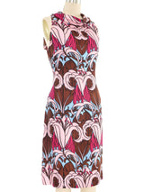 Prada Printed Cowl Neck Dress Dress arcadeshops.com